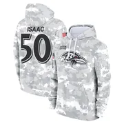 Men's Adisa Isaac Baltimore Ravens Camo Arctic 2024 Salute to Service Club Fleece Pullover Hoodie