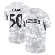 Men's Adisa Isaac Baltimore Ravens Camo Arctic 2024 Salute to Service Performance T-Shirt