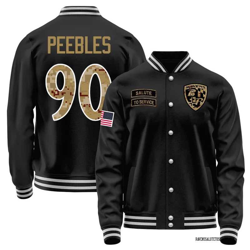 Men's Aeneas Peebles Baltimore Ravens Black Salute to Service Sideline Performance Jacket