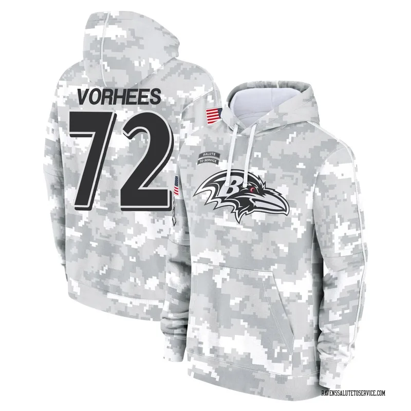 Men's Andrew Vorhees Baltimore Ravens Camo Arctic 2024 Salute to Service Club Fleece Pullover Hoodie