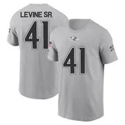Men's Anthony Levine Sr. Baltimore Ravens Gray 2024 Salute to Service Name & Number T-Shirt