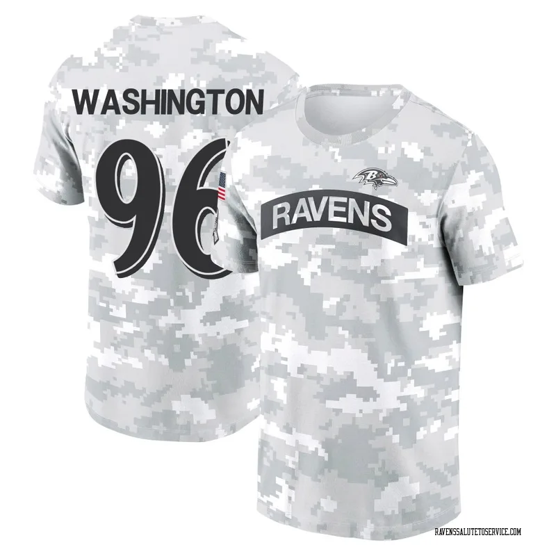 Men's Broderick Washington Baltimore Ravens Camo Arctic 2024 Salute to Service Performance T-Shirt
