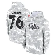 Men's Carson Vinson Baltimore Ravens Camo Arctic 2024 Salute to Service Club Fleece Pullover Hoodie