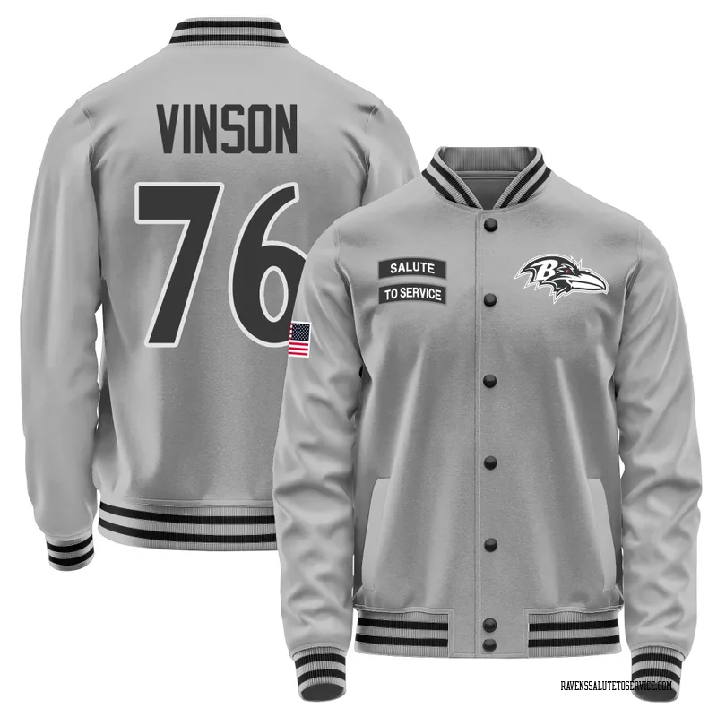 Men's Carson Vinson Baltimore Ravens Gray Salute to Service Performance Jacket