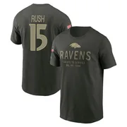 Men's Cooper Rush Baltimore Ravens Green Forest/ 2025 Salute to Service Sideline Primary Edge T-Shirt