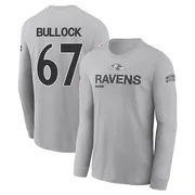 Men's Corey Bullock Baltimore Ravens Gray 2024 Salute to Service Long Sleeve T-Shirt