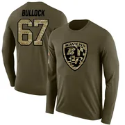 Men's Corey Bullock Baltimore Ravens Legend Olive Salute to Service Sideline Long Sleeve T-Shirt