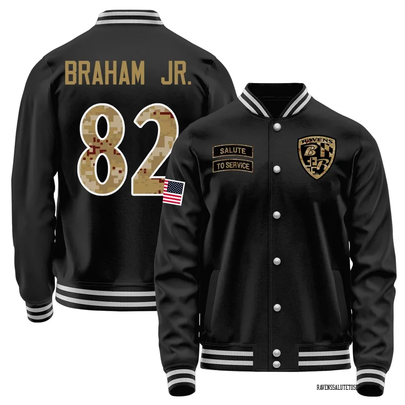 Men's Cortez Braham Jr. Baltimore Ravens Black Salute to Service Sideline Performance Jacket