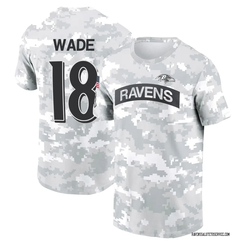 Men's Dayton Wade Baltimore Ravens Camo Arctic 2024 Salute to Service Performance T-Shirt