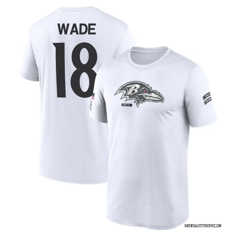 Men's Dayton Wade Baltimore Ravens Legend White 2024 Salute to Service Performance T-Shirt