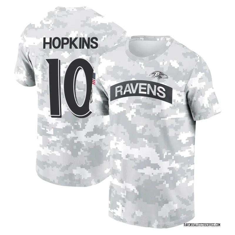 Men's DeAndre Hopkins Baltimore Ravens Camo Arctic 2024 Salute to Service Performance T-Shirt