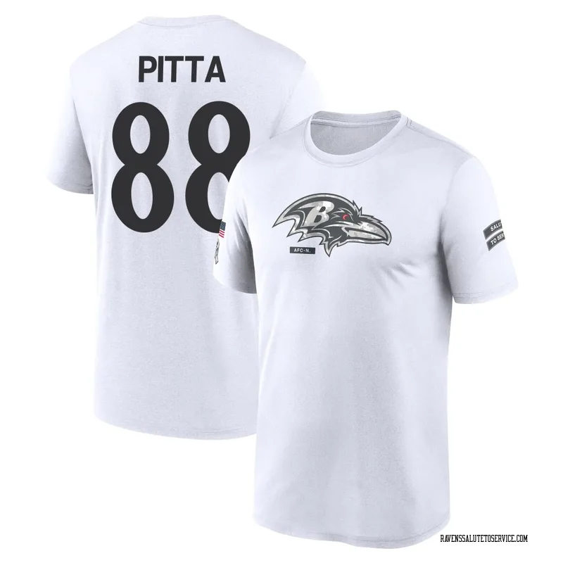 Men's Dennis Pitta Baltimore Ravens Legend White 2024 Salute to Service Performance T-Shirt