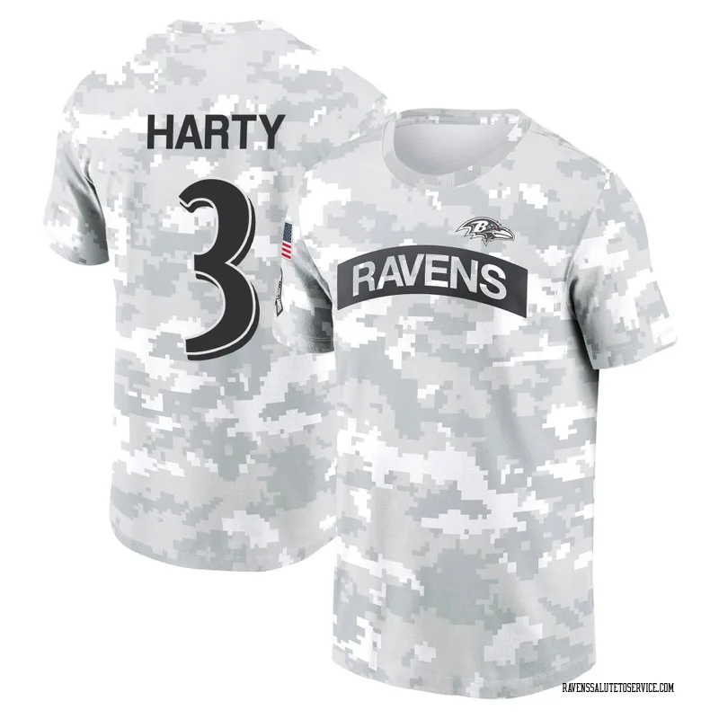 Men's Deonte Harty Baltimore Ravens Camo Arctic 2024 Salute to Service Performance T-Shirt