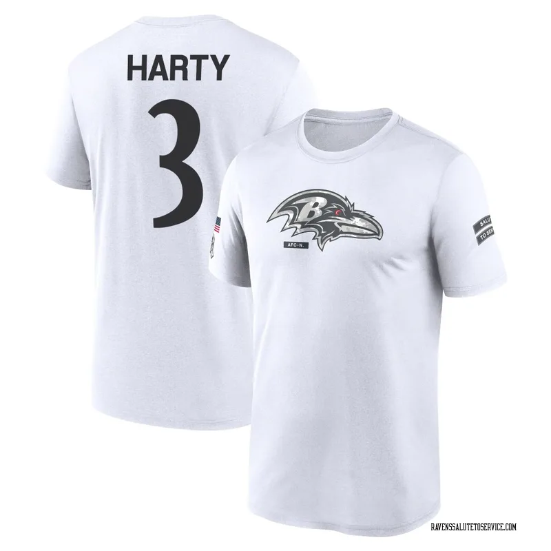 Men's Deonte Harty Baltimore Ravens Legend White 2024 Salute to Service Performance T-Shirt