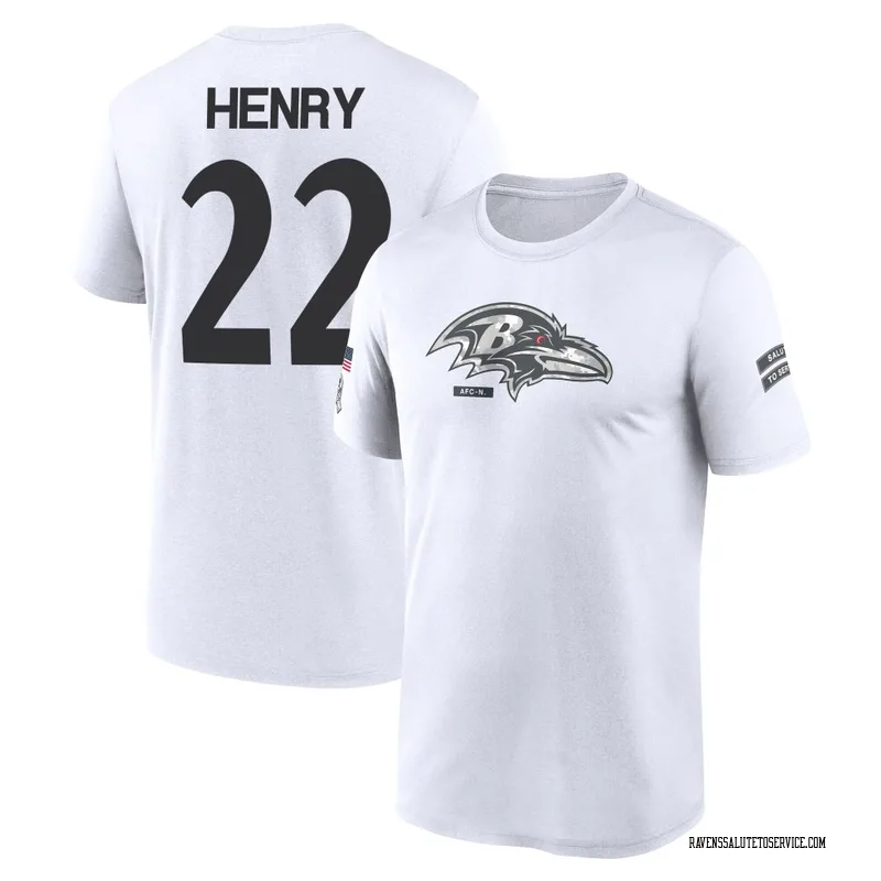 Men's Derrick Henry Baltimore Ravens Legend White 2024 Salute to Service Performance T-Shirt