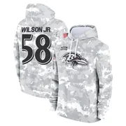 Men's Dion Wilson Jr. Baltimore Ravens Camo Arctic 2024 Salute to Service Club Fleece Pullover Hoodie