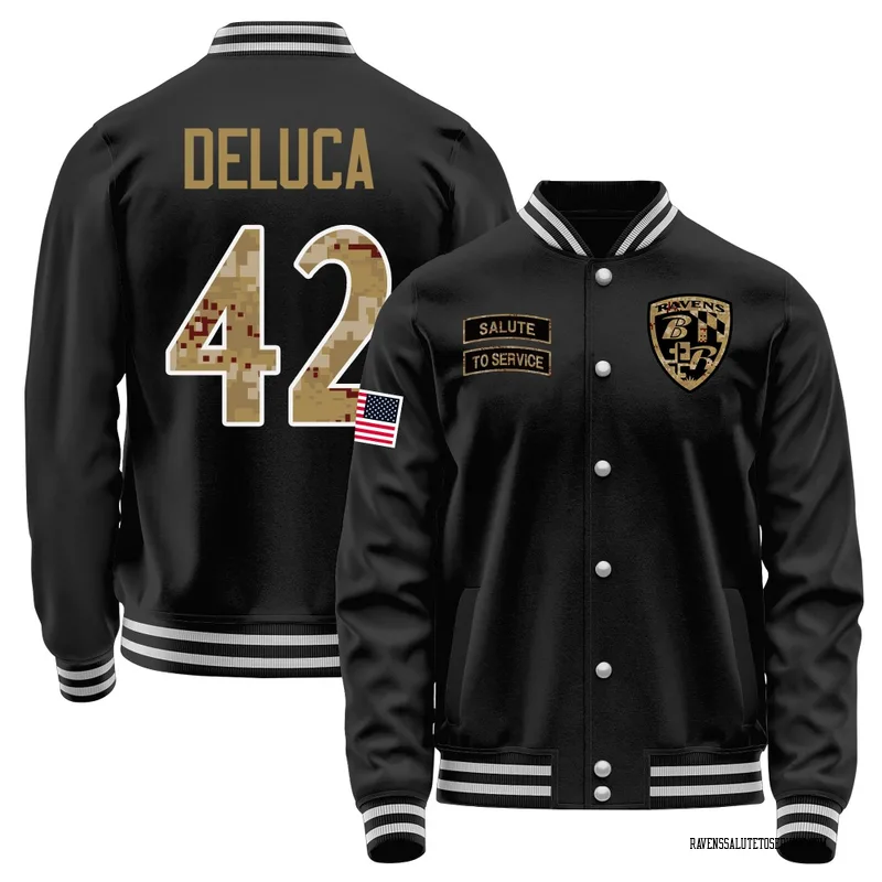 Men's Dominic DeLuca Baltimore Ravens Black Salute to Service Sideline Performance Jacket