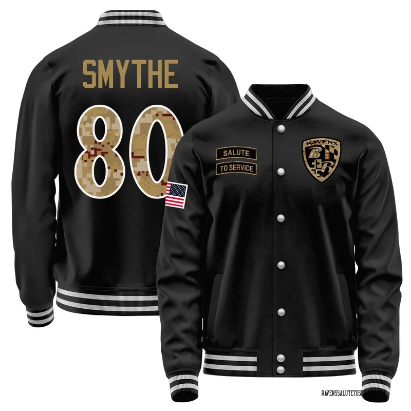 Men's Durham Smythe Baltimore Ravens Black Salute to Service Sideline Performance Jacket