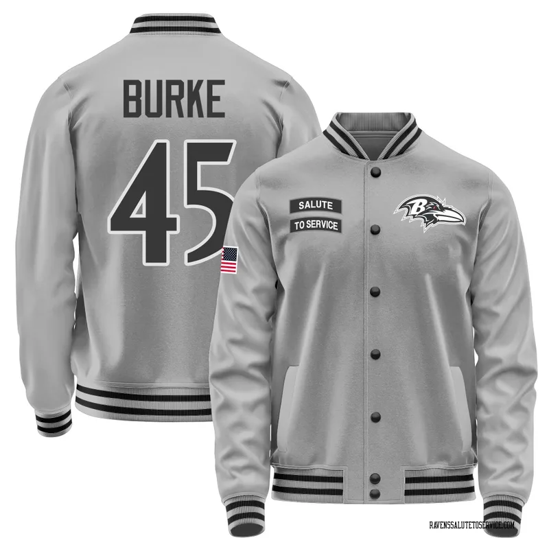 Men's Ethan Burke Baltimore Ravens Gray Salute to Service Performance Jacket