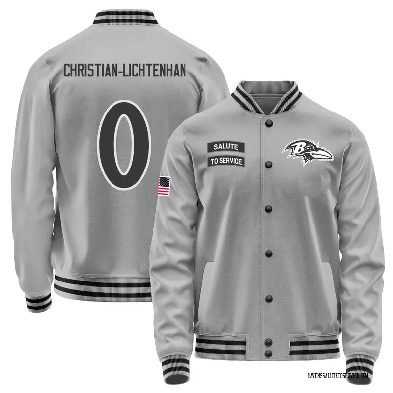 Men's Gerad Christian-Lichtenhan Baltimore Ravens Gray Salute to Service Performance Jacket