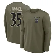 Men's Jake Hummel Baltimore Ravens Olive 2025 Salute to Service Sideline Coaches Long Sleeve T-Shirt