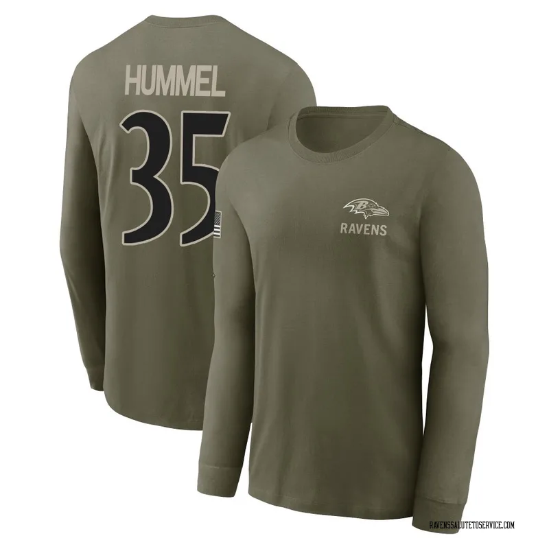 Men's Jake Hummel Baltimore Ravens Olive 2025 Salute to Service Sideline Long Sleeve T-Shirt