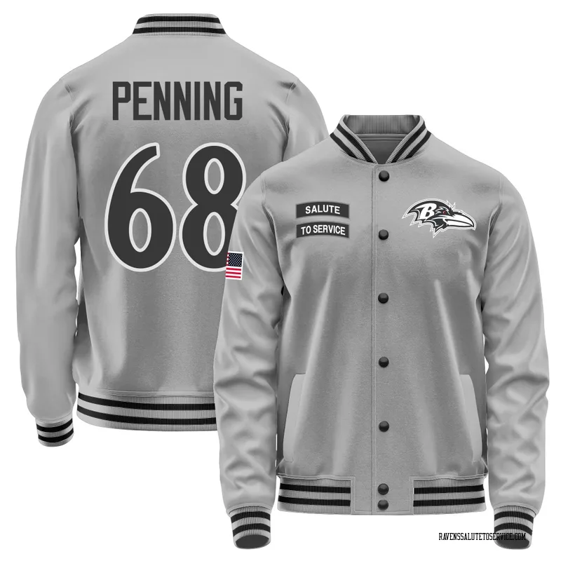 Men's Jared Penning Baltimore Ravens Gray Salute to Service Performance Jacket