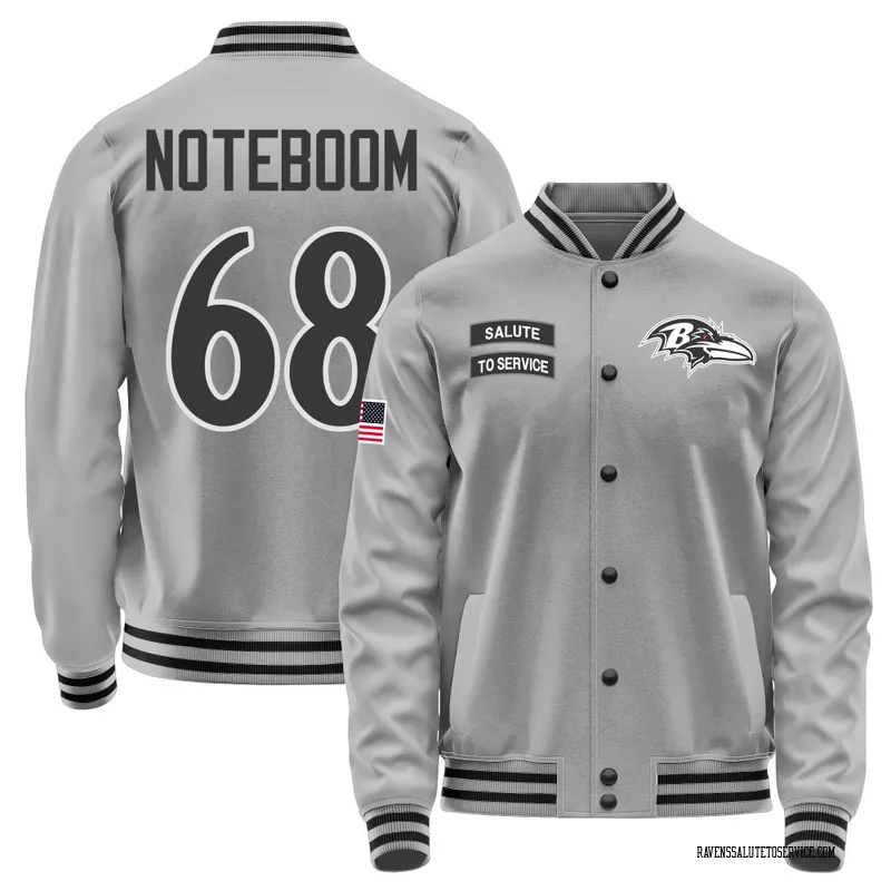 Men's Joe Noteboom Baltimore Ravens Gray Salute to Service Performance Jacket