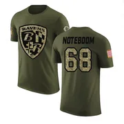 Men's Joe Noteboom Baltimore Ravens Legend Olive Salute to Service T-Shirt