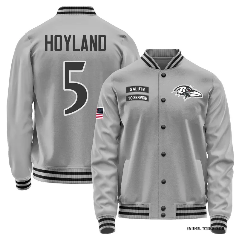 Men's John Hoyland Baltimore Ravens Gray Salute to Service Performance Jacket