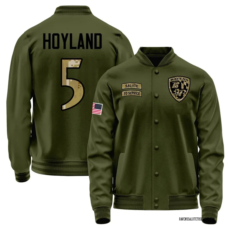 Men's John Hoyland Baltimore Ravens Olive Salute to Service Sideline Performance Jacket