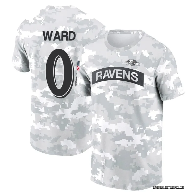 Men's Jonathan Ward Baltimore Ravens Camo Arctic 2024 Salute to Service Performance T-Shirt