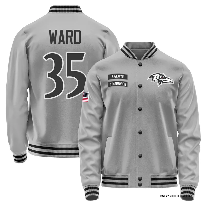 Men's Jonathan Ward Baltimore Ravens Gray Salute to Service Performance Jacket