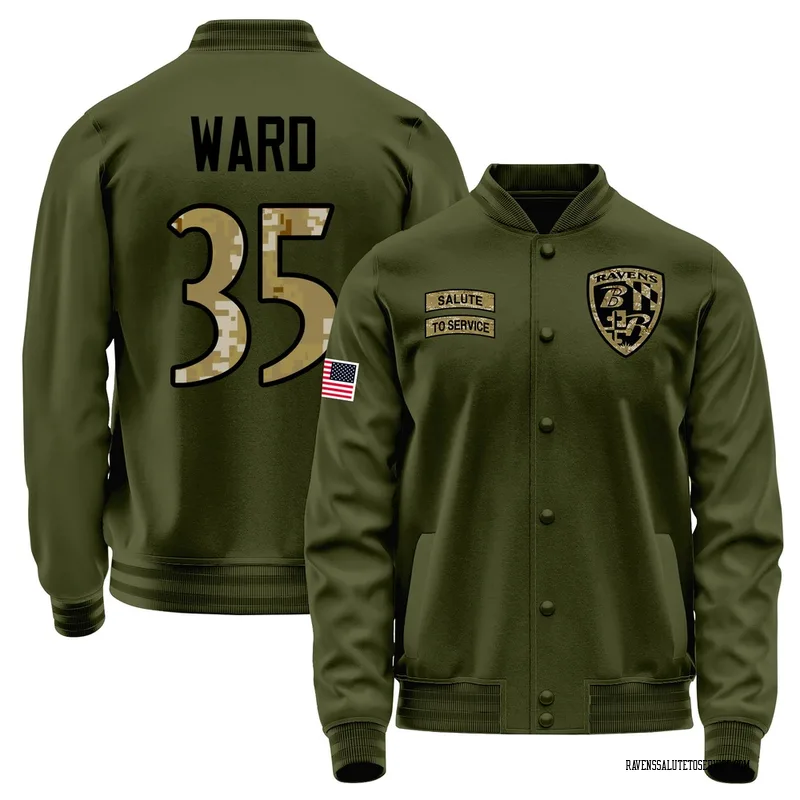 Men's Jonathan Ward Baltimore Ravens Olive Salute to Service Sideline Performance Jacket