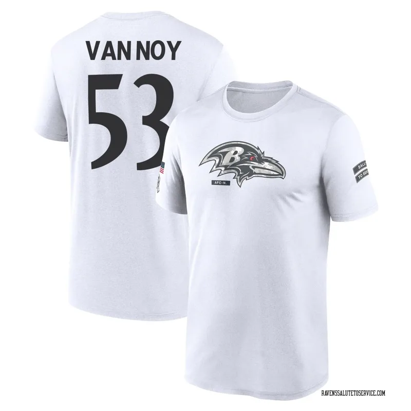 Men's Kyle Van Noy Baltimore Ravens Legend White 2024 Salute to Service Performance T-Shirt