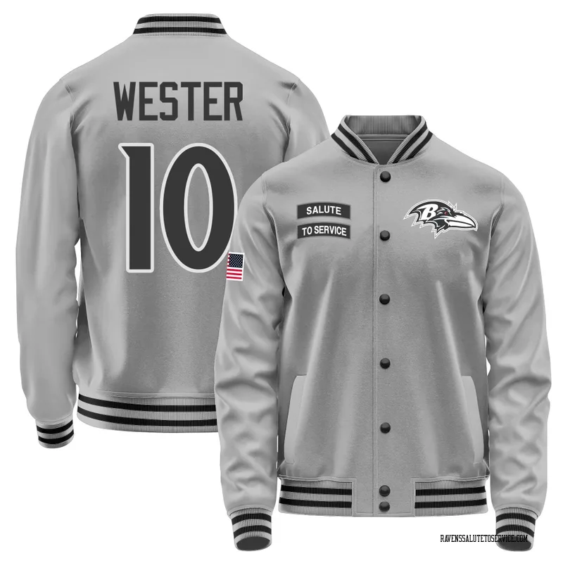 Men's LaJohntay Wester Baltimore Ravens Gray Salute to Service Performance Jacket