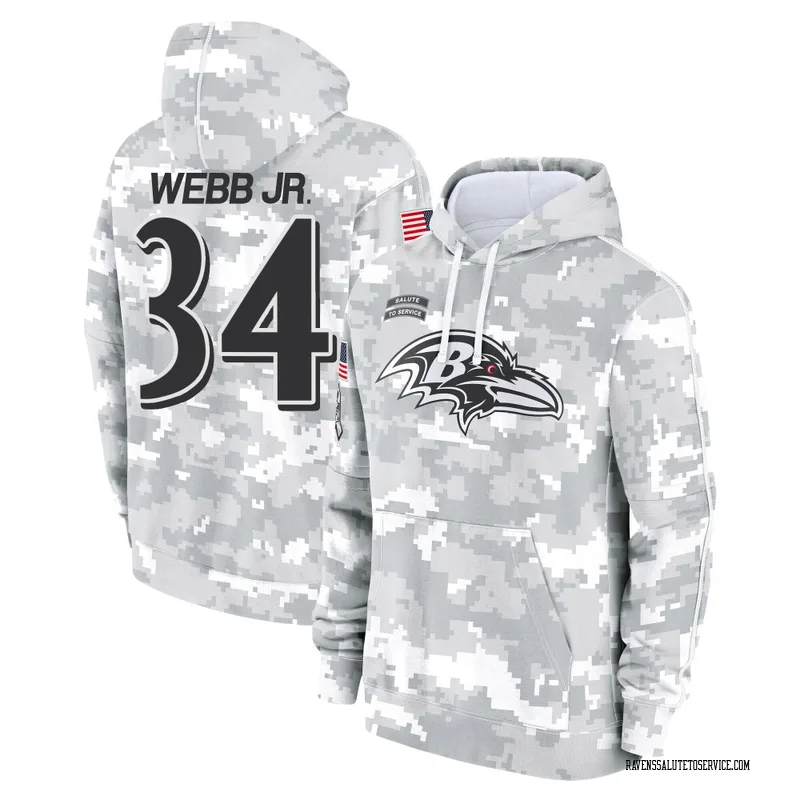 Men's Lardarius Webb Jr. Baltimore Ravens Camo Arctic 2024 Salute to Service Club Fleece Pullover Hoodie