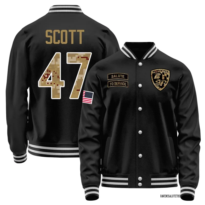 Men's Lucas Scott Baltimore Ravens Black Salute to Service Sideline Performance Jacket