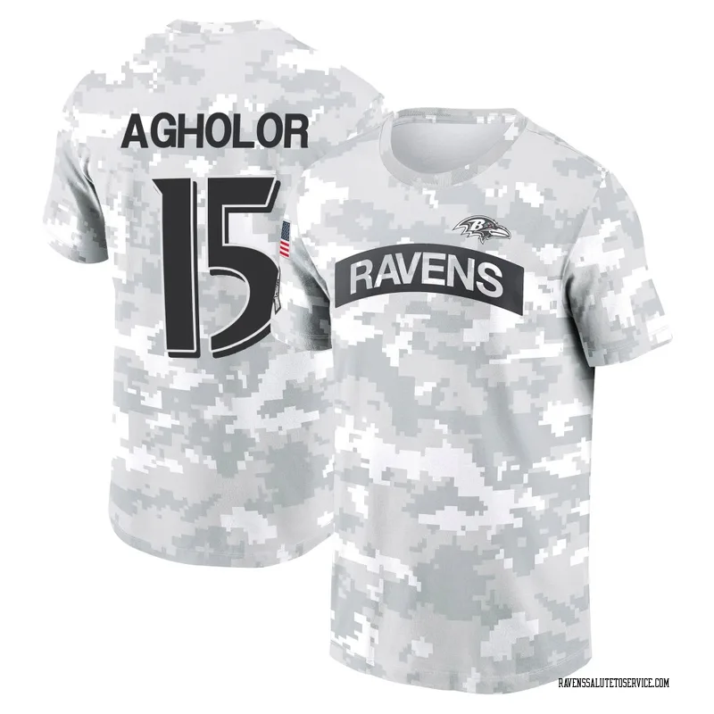 Men's Nelson Agholor Baltimore Ravens Camo Arctic 2024 Salute to Service Performance T-Shirt