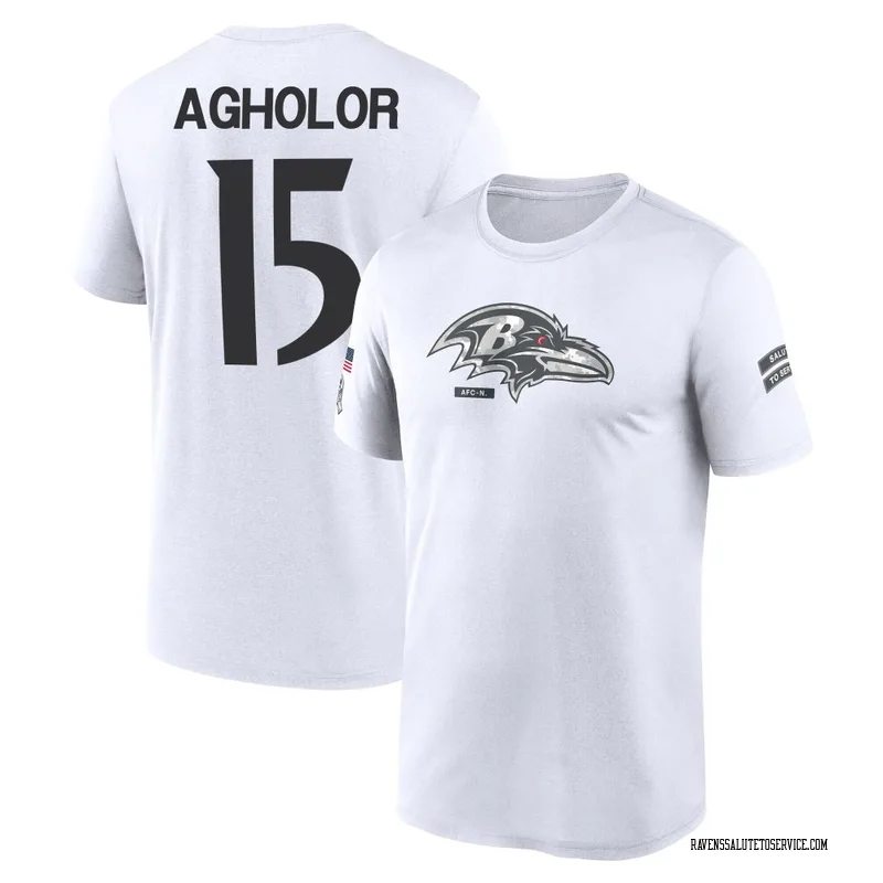 Men's Nelson Agholor Baltimore Ravens Legend White 2024 Salute to Service Performance T-Shirt