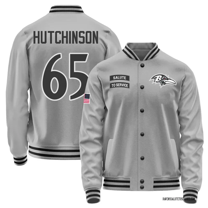 Men's Ozzie Hutchinson Baltimore Ravens Gray Salute to Service Performance Jacket