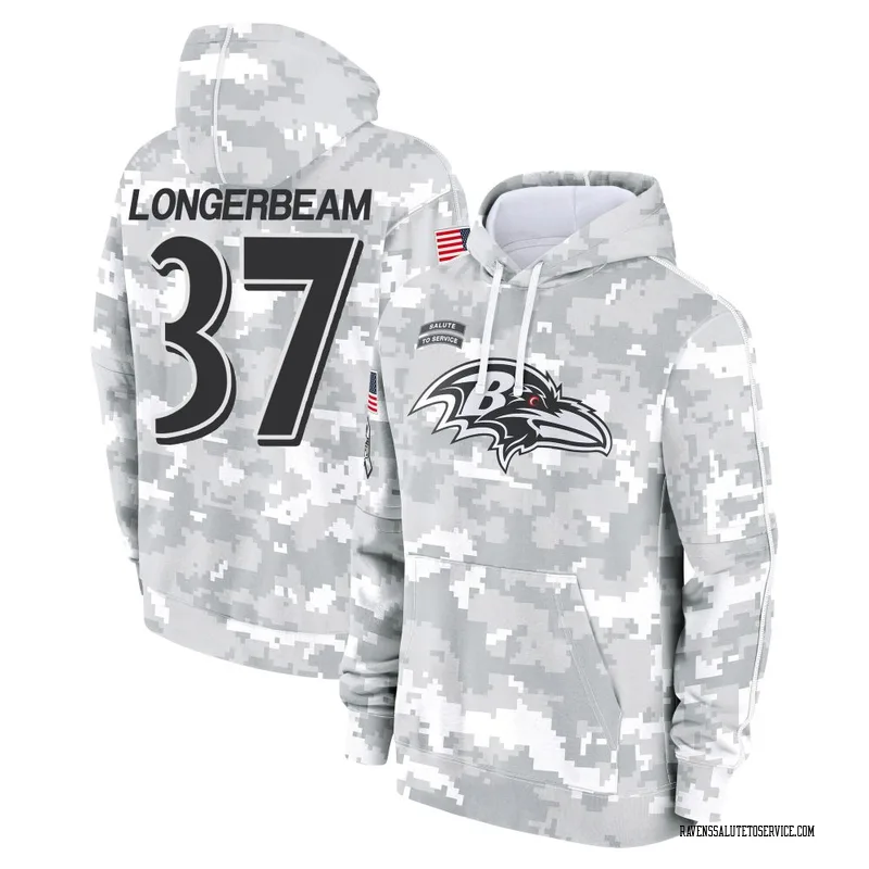Men's Robert Longerbeam Baltimore Ravens Camo Arctic 2024 Salute to Service Club Fleece Pullover Hoodie