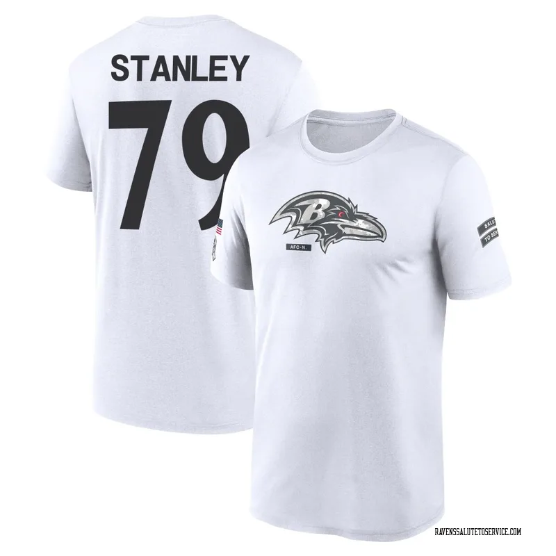 Men's Ronnie Stanley Baltimore Ravens Legend White 2024 Salute to Service Performance T-Shirt