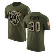 Men's Ryan Eckley Baltimore Ravens Legend Olive Salute to Service T-Shirt
