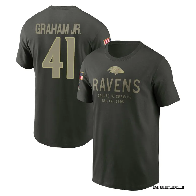 Men's Thomas Graham Jr. Baltimore Ravens Green Forest/ 2025 Salute to Service Sideline Primary Edge T-Shirt