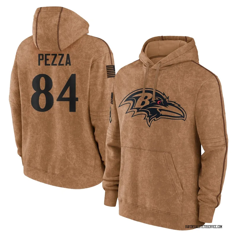 Men's Ty Pezza Baltimore Ravens Brown 2023 Salute To Service Club Pullover Hoodie