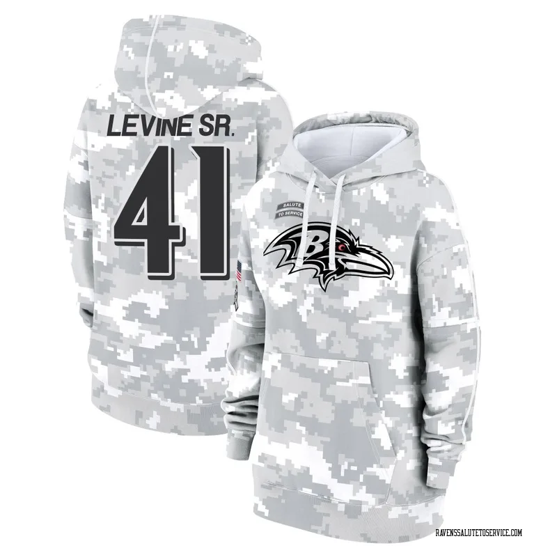 Women's Anthony Levine Sr. Baltimore Ravens Camo Arctic 2024 Salute to Service Club Fleece Pullover Hoodie