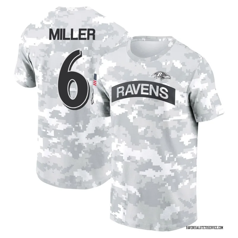 Women's Anthony Miller Baltimore Ravens Camo Arctic 2024 Salute to Service Long Sleeve T-Shirt