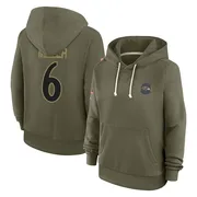 Women's Anthony Miller Baltimore Ravens Olive 2025 Salute to Service Hoodie
