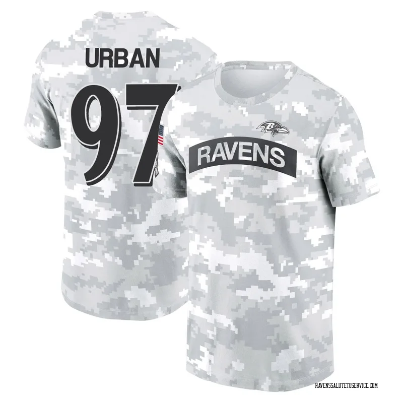 Women's Brent Urban Baltimore Ravens Camo Arctic 2024 Salute to Service Long Sleeve T-Shirt